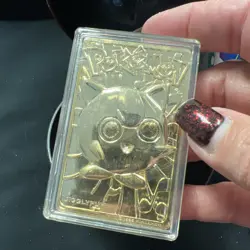 1999 Pokemon 23k Gold Plated Card Jigglypuff Pokeball Burger King Blue Box COA - Image 4