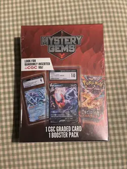 Pokemon Mystery Gems Booster Pack & 1 CGC Graded Card New - Image 1