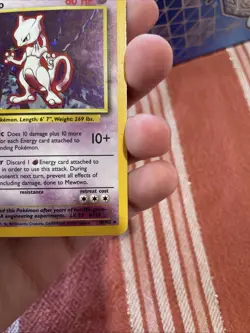 1999 Pokemon TCG Base Set Mewtwo Holo Rare Card 10/102 - Image 5