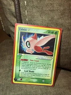 2006 Pokemon EX Crystal Guardians Gold Star 100/100 Celebi Holo Rare Card - Image 2