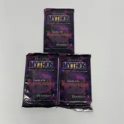 Mythos Legends of the Necronomicon 13-Card Sealed Booster Pack x3 Mint - Image 1