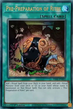 RA01-EN055 PRE-PREPARATION OF RITES ULTRA RARE 1ST EDITION YuGiOh CARD - Image 1
