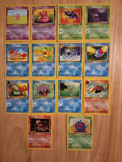 Lot of 14 1999 Vintage 1st Edition Fossil Pokemon TCG Cards Near Mint Condition! - Image 1