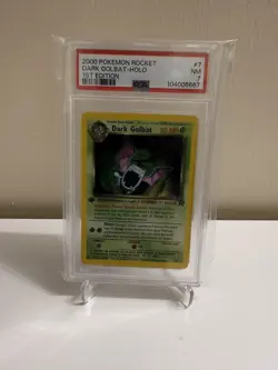 POKEMON DARK GOLBAT PSA 7 1ST EDITION TEAM ROCKET HOLO #7 2000 - Image 1