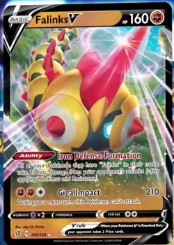 Pokemon - Falinks V - 110/192 - Ultra Rare - Sword & Shield - Rebel Clash - NM - Image 1