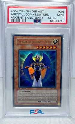 2004 Yugioh The Agent of Judgment - Saturn PSA 9 AST-006 1st Edition Ultra Rare - Image 1