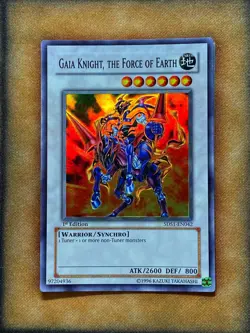 Yugioh Gaia Knight, The Force Of Earth 5DS1-EN042 Super Rare 1st Ed LP - Image 1