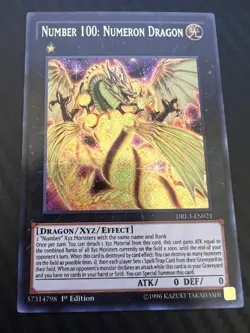 Yugioh Number 100: Numeron Dragon DRL3-EN021 Secret Rare 1st Ed NM - Image 1