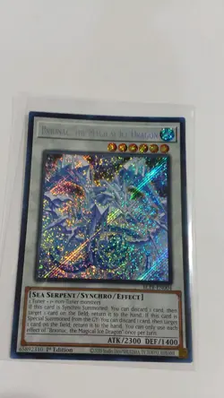 Yugioh Brionac the Magical Ice Dragon BLTR-EN004 Secret Rare 1st Edition NM - Image 1