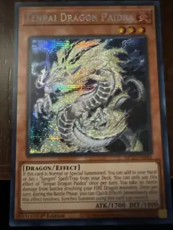 Yugioh Tenpai Dragon Paidra MP25-EN064 Prismatic Secret Rare - Image 1