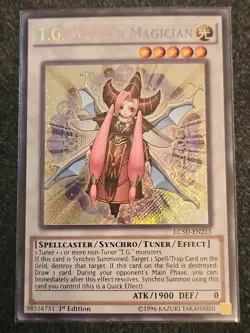 Yugioh! T.G. Wonder Magician LC5D-EN213 1st Edition Secret Rare NM - Image 1