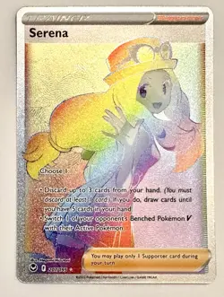 Serena 207/195 Secret Rare Silver Tempest Pokemon Card - NM Near Mint - Image 1