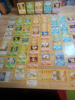 1999 Pokemon Base Lot Charmander, Squirtle, Bulbasaur Vintage LP 120 Card Lot - Image 2