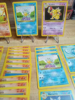 1999 Pokemon Base Lot Charmander, Squirtle, Bulbasaur Vintage LP 120 Card Lot - Image 5