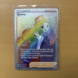 Pokemon Card Serena 207/195 Rainbow Secret Rare Silver Tempest Near Mint - Image 1