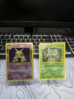 [CUSTOM MADE] Alakazam And Beedrill Orginal Base Set Holo (1995) Pokemon Card - Image 1