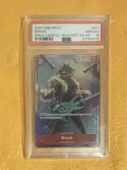 PSA 10 Gem Mint Brook ST01-011 Premium Card CL 2024 English ONE PIECE TCG - Image 2