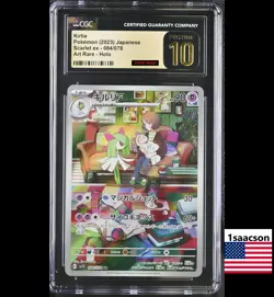 PRISTINE CGC 10 Kirlia AR 084 sv1S Scarlet ex Japanese Pokemon Card psa - Image 1