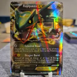Rayquaza EX BW47 Black & White Black Star Promo Holo Pokemon Card DMG - Image 1