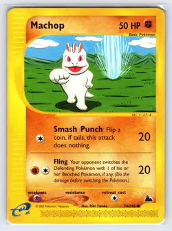 Machop 74/144 2003 Skyridge Pokemon Card Vintage WOTC Non Holo Common - Vlp - Image 1