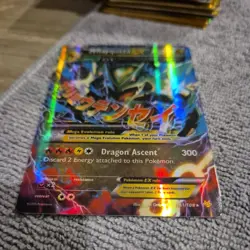 Pokemon Mega M Rayquaza EX Roaring Skies Ultra Rare Holo Card 61/108 Full Art - Image 2