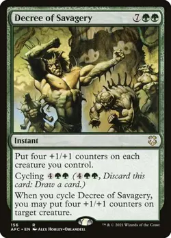 2x Decree of Savagery AFC NM MTG - Image 1
