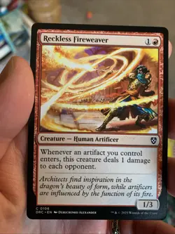 MTG Reckless Fireweaver [Aetherdrift Commander] Near Mint - Image 1