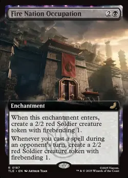 1x - Fire Nation Occupation - Extended Art #187 - Avatar: Eternal - NM MTG - Image 1