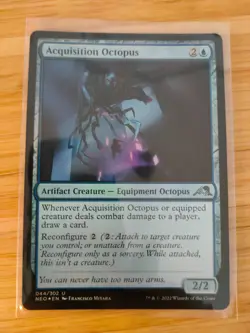 MTG Acquisition Octopus (FOIL) 44/302 Kamigawa: Neon Dynasty M/NM Free UK P&P - Image 1