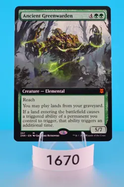 MTG Ancient Greenwarden (Extended Art) Zendikar Rising Regular #357 - Image 1