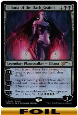1x - Liliana of the Dark Realms - FOIL HOLIDAY PROMO - Media Promos - NM MTG - Image 1