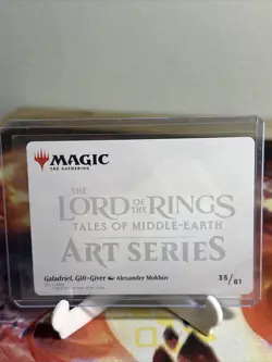 MTG Lord Of The Rings Gold Stamped Art Series Galadriel, Gift-Giver 35/81 - Image 2