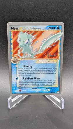 Pokemon 2008 World Championships Mew 101/101 Non-Holo Gold Star Delta Species - Image 1