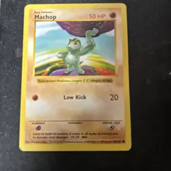 Pokemon TCG Machop Base Set 52/102 Regular Shadowless Common D3 - Image 1