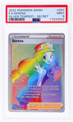 2022 Pokemon Sword and Shield Silver Tempest Serena Scr #207 PSA 9 - Image 1