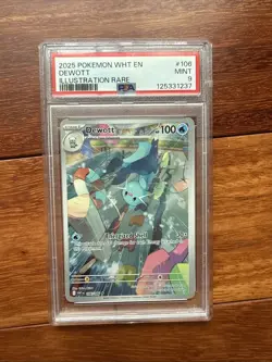 First Ever Pokemon TCG Dewott 106/086 White Flare Illustration Rare Psa 9 - Image 1