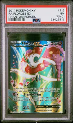 PSA 7(MC) 2014 Pokemon XY Florges EX Phantom Forces #116 Mint POP 1 Shift Error - Image 1