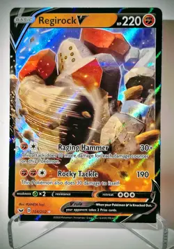 Pokemon TCG SWSH01: Sword & Shield Base Set #104/202 Regirock V NM - Image 1