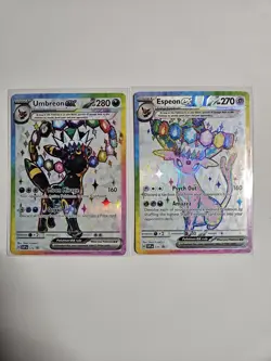 Pokemon Umbreon and Espeon Black Star Promo SVP175 SVP176 Figure Collection NM/M - Image 1