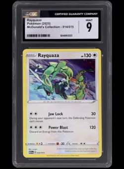 Rayquaza : Pokemon : M24 EN McDonald's Promo 2025 : 014/015 : CGC 9 MINT - Image 1