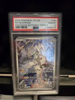 PSA 10 N's Reshiram STAMPED BOX TOPPER IR 167/159 Pokemon Journey Together - Image 1