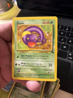 Ekans 46/62 Fossil Set Unlimited WOTC 1999 Pokemon Card - Image 1