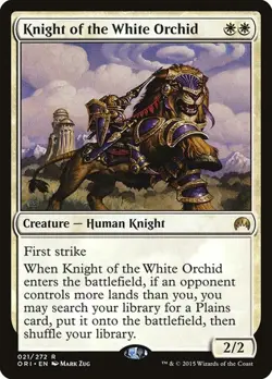 Knight of the White Orchid - Foil Magic Origins LP MTG - Image 1