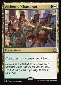 Anthem of Champions - Foil FDN NM MTG - Image 1