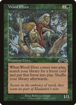 2x Wood Elves Exodus MP MTG - Image 1