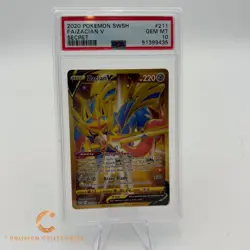 Pokemon Zacian V Secret SWSH #211 PSA 10 Graded Trading Card - Image 1