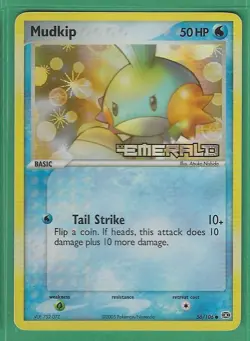 Pokemon Emerald "Mudkip" 56/106 Holo X1 - Image 1