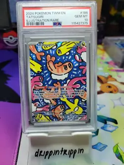 POKEMON PSA 10 2024 SV Twilight Masquerade Tatsugiri 186/167 IR *0326 - Image 1