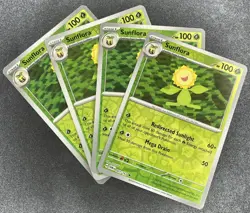 4X Pokemon TCG Sunflora 007/167 Twilight Masquerade REVERSE HOLO English NM - Image 1