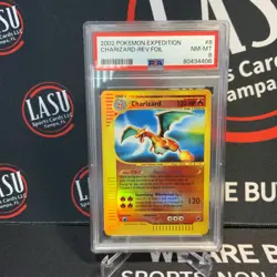 Pokemon TCG Charizard Rare Reverse Holo Card 40/165 Expedition PSA 8 - Image 1